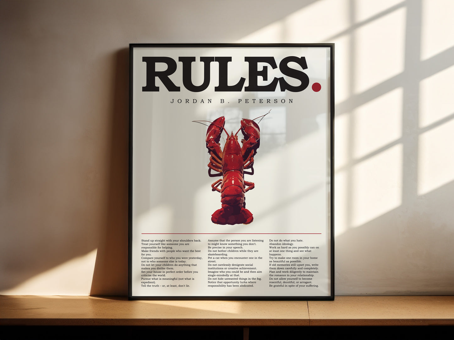 Jordan Peterson's Rules Poster (Digital Download)