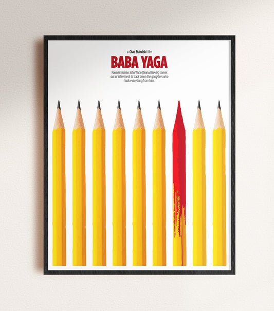 john wick movie wall art, framed