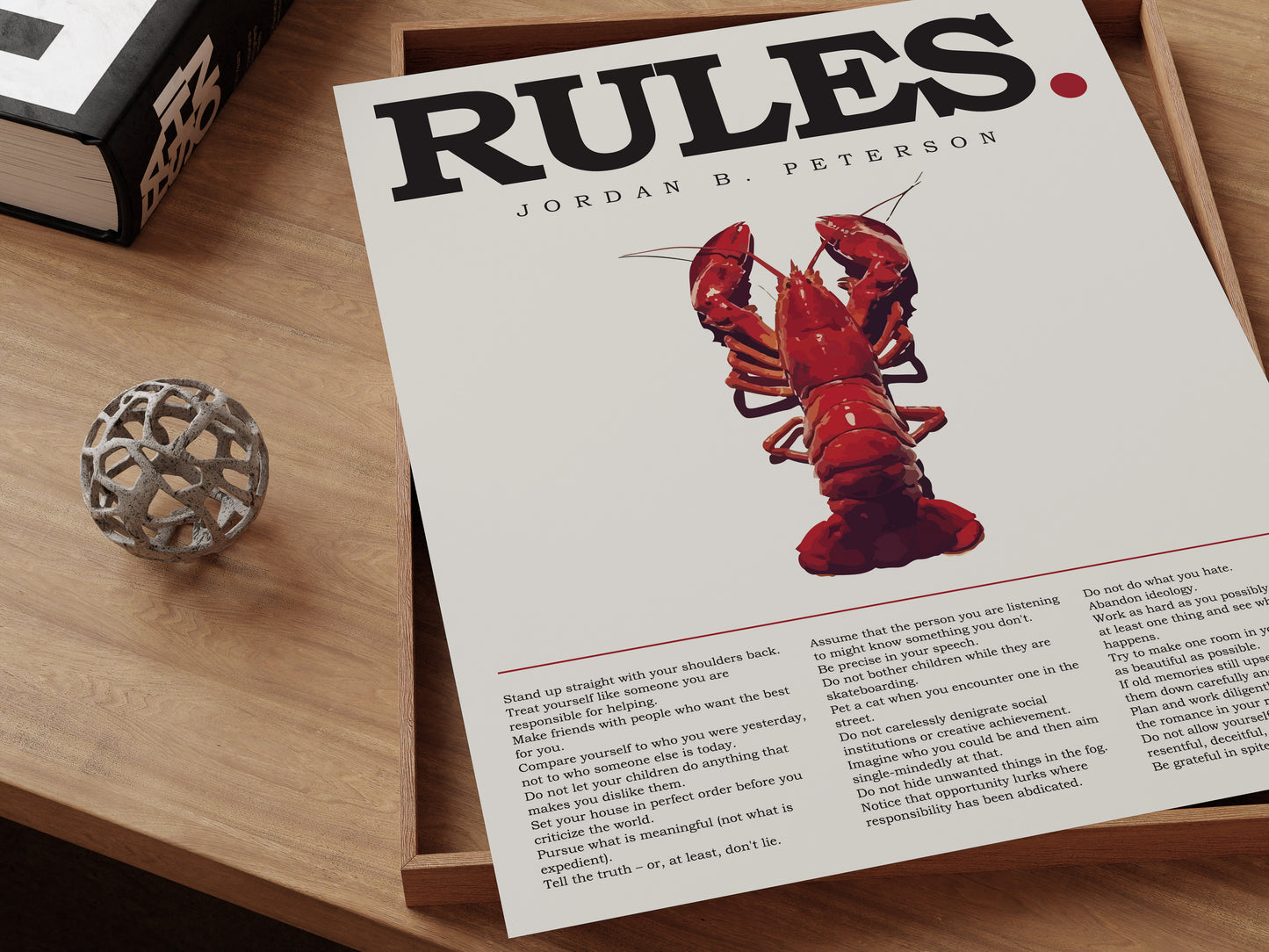 Jordan Peterson's Rules Poster (Digital Download)