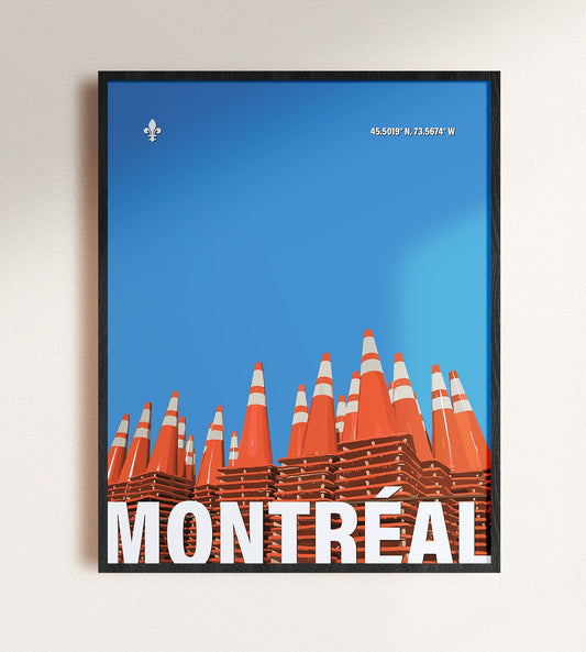 city of montreal wall art, framed