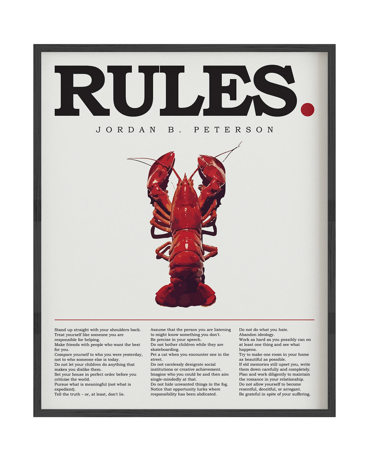 Jordan Peterson's Rules Wall Art (Digital Download)
