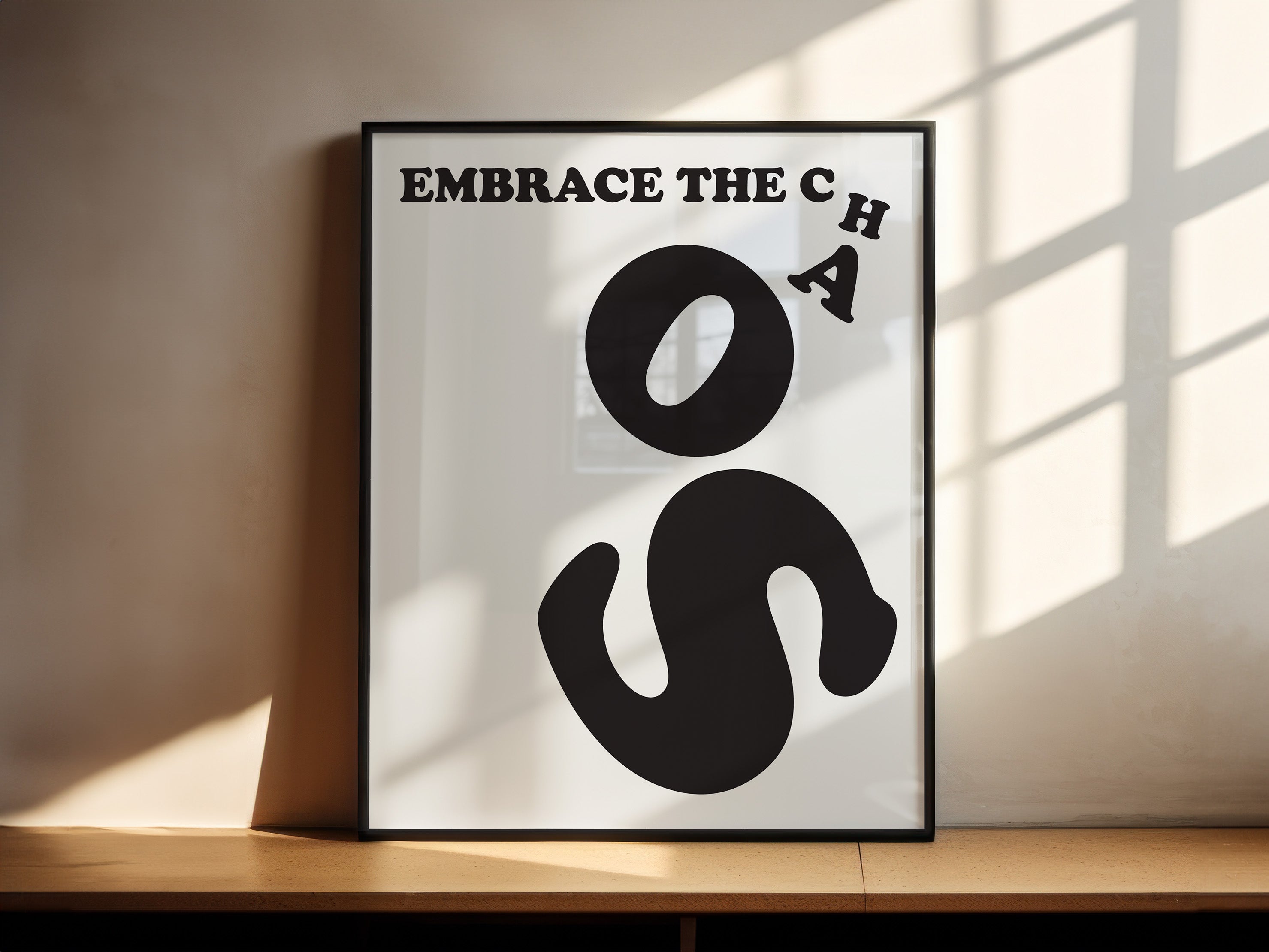 Embrace the Chaos Typography Wall Art (Digital Download)