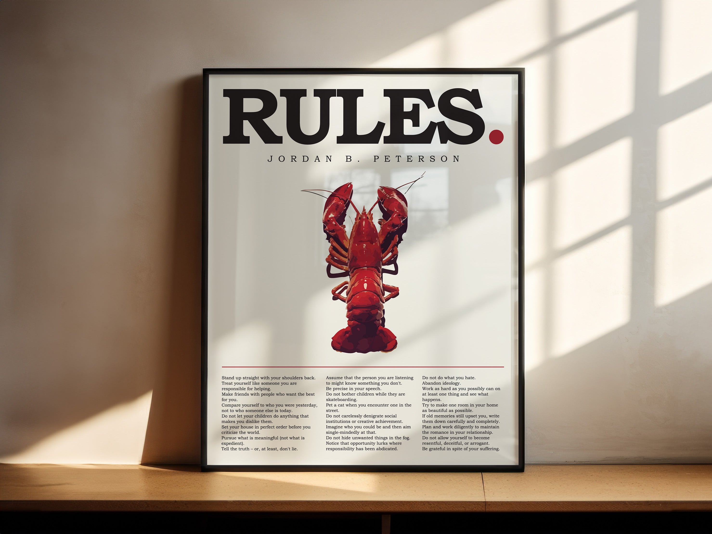 Jordan Peterson's Rules Wall Art (Digital Download)