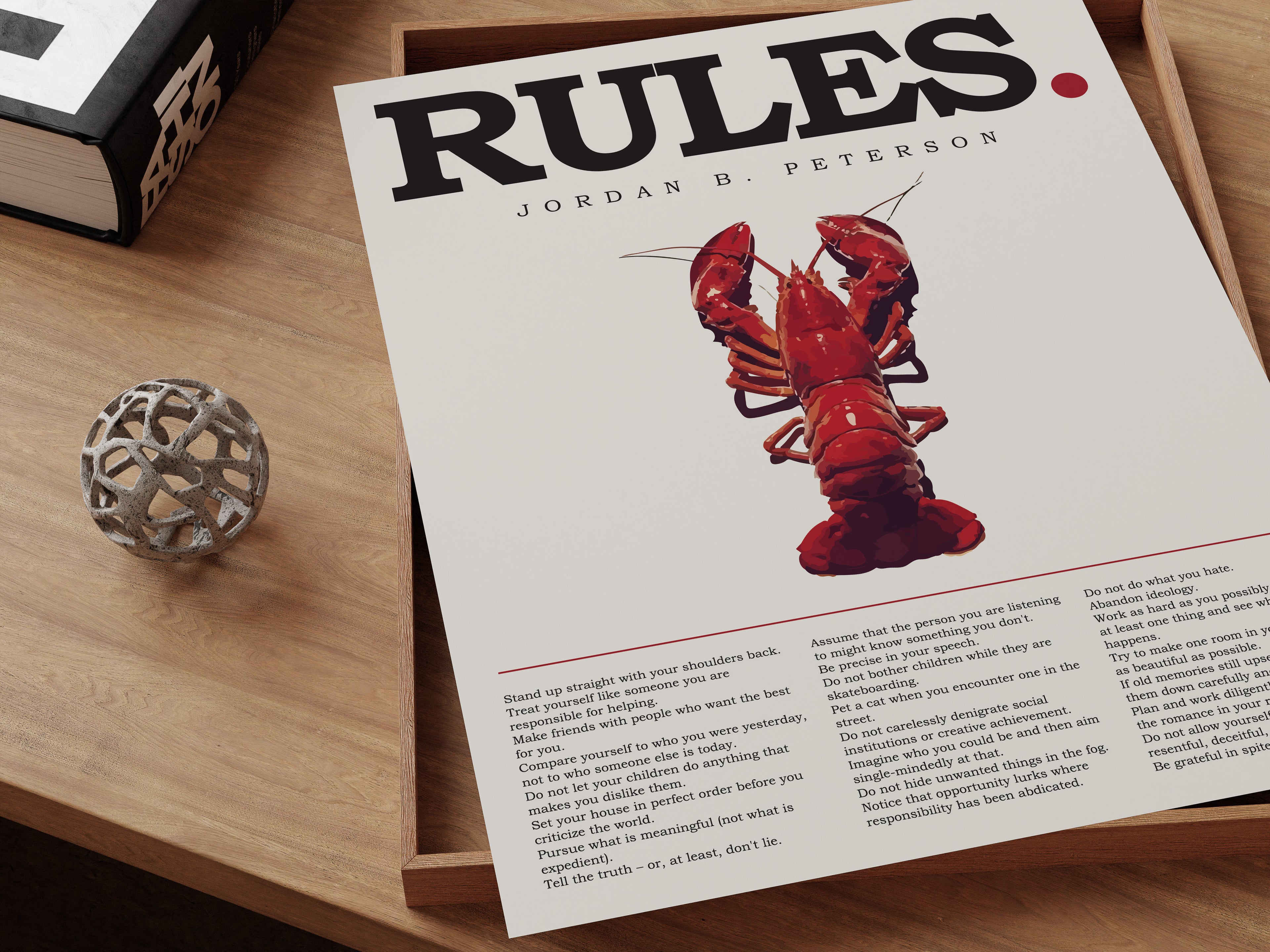 Jordan Peterson's Rules Wall Art (Digital Download)
