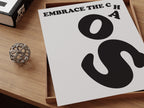 Embrace the Chaos Typography Wall Art (Digital Download)